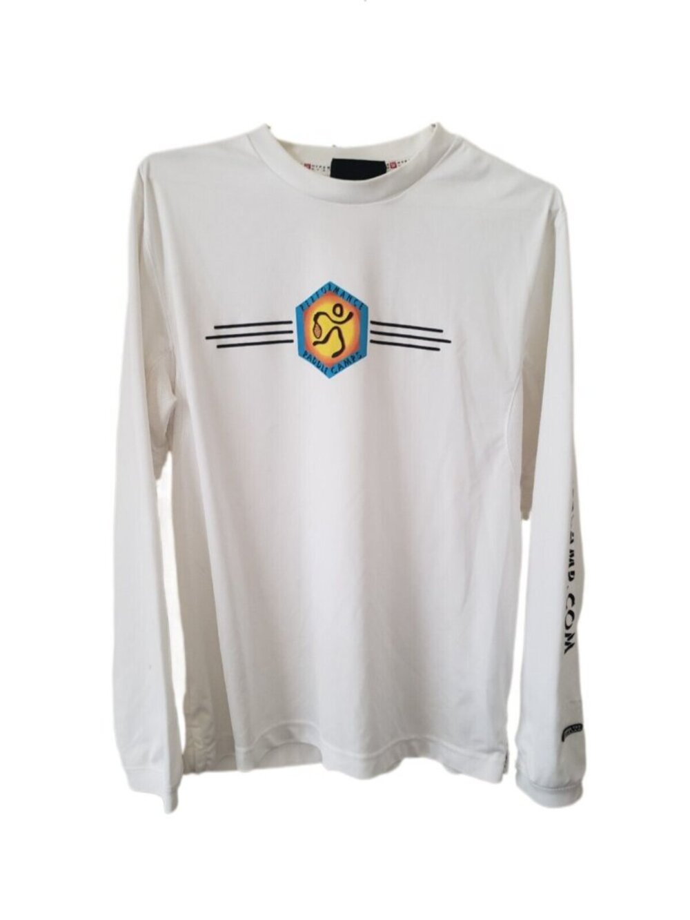 Wilson Men's White Paddleboard.com Long Sleeve Performance Shirt